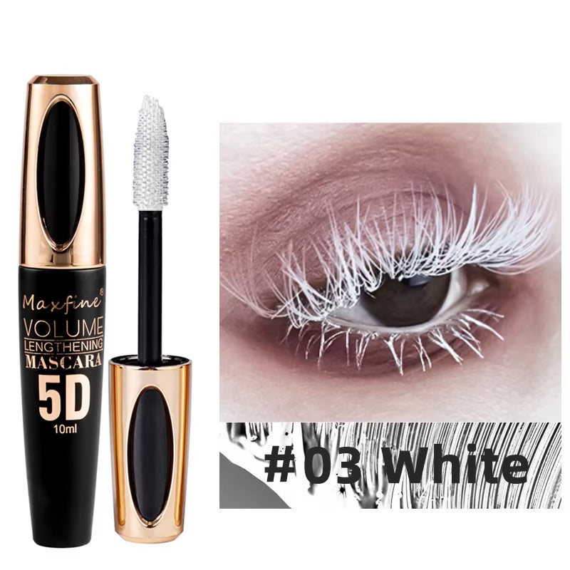 5D Silk Fiber Mascara – Waterproof, Long-Lasting, Volumizing & Lengthening Black Mascara