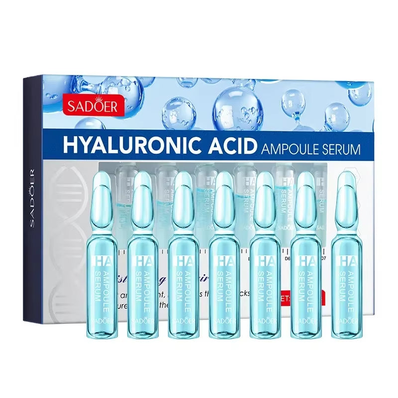 SADOER Hyaluronic Acid Ampoule Serum Set with Niacinamide & Peptides 7×2ml