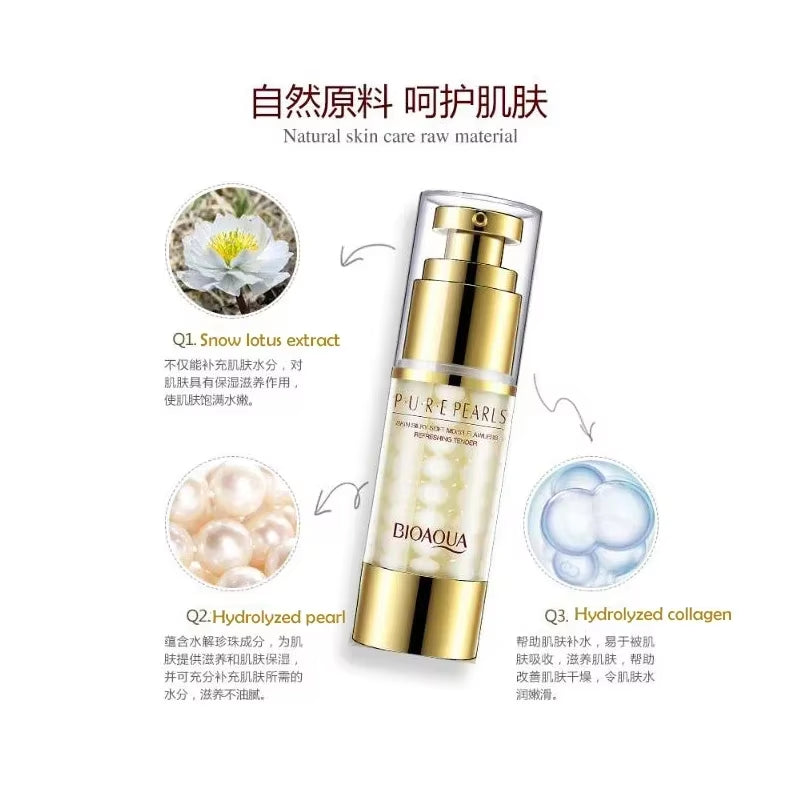 BIOAQUA Hydrolyzed Pearl Facial Essence Emulsion Hydrating Skin Care Serum 35g, 60g