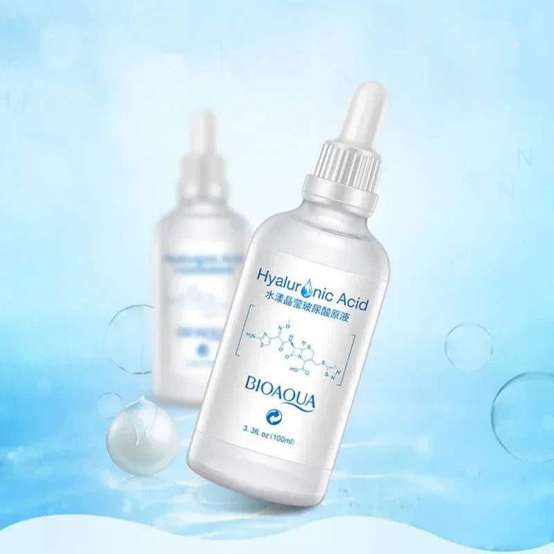 BIOAQUA Hyaluronic Acid Moisturizing Essence – Hydrating & Smoothing Face Serum for Soft, Balanced Skin (100ml)