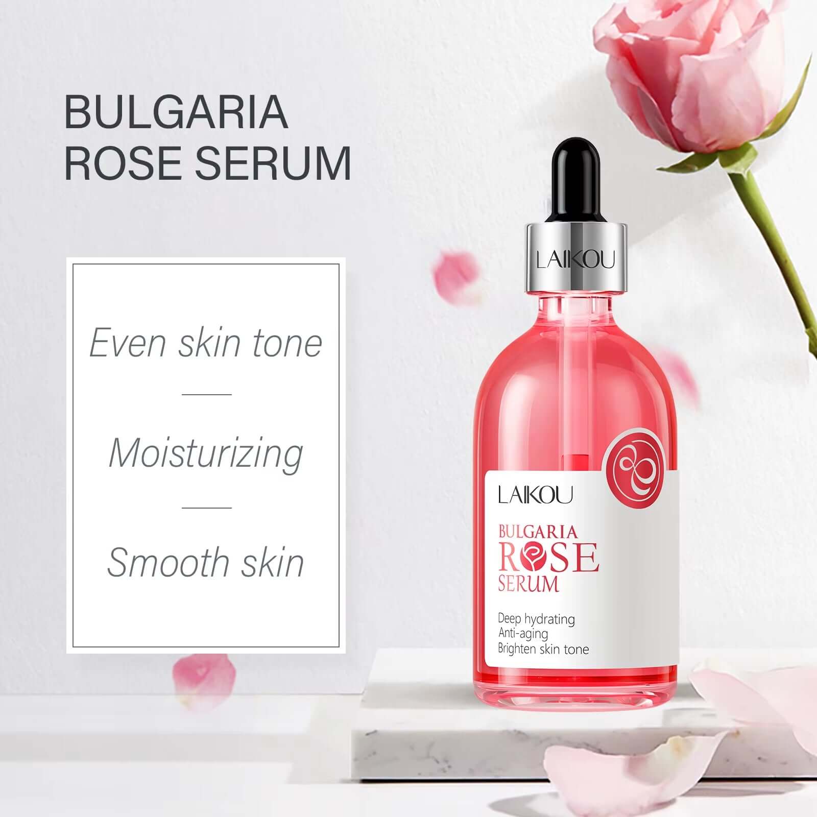 LAIKOU Hydrating Facial Serum — Sakura (Cherry Blossom) or Rose Essence 100ml