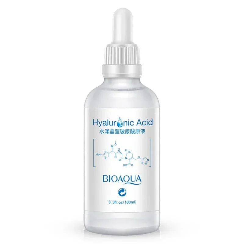 BIOAQUA Hyaluronic Acid Moisturizing Essence – Hydrating & Smoothing Face Serum for Soft, Balanced Skin (100ml)