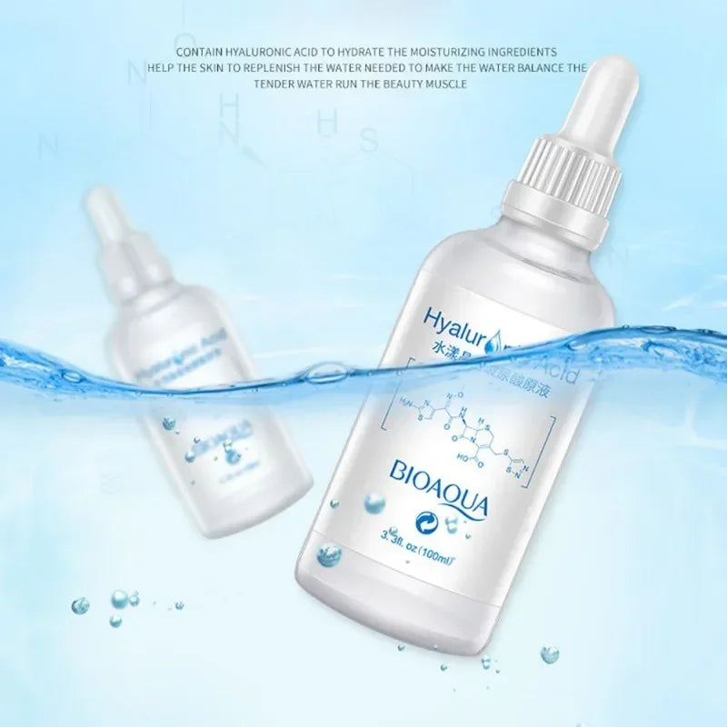 BIOAQUA Hyaluronic Acid Moisturizing Essence – Hydrating & Smoothing Face Serum for Soft, Balanced Skin (100ml)