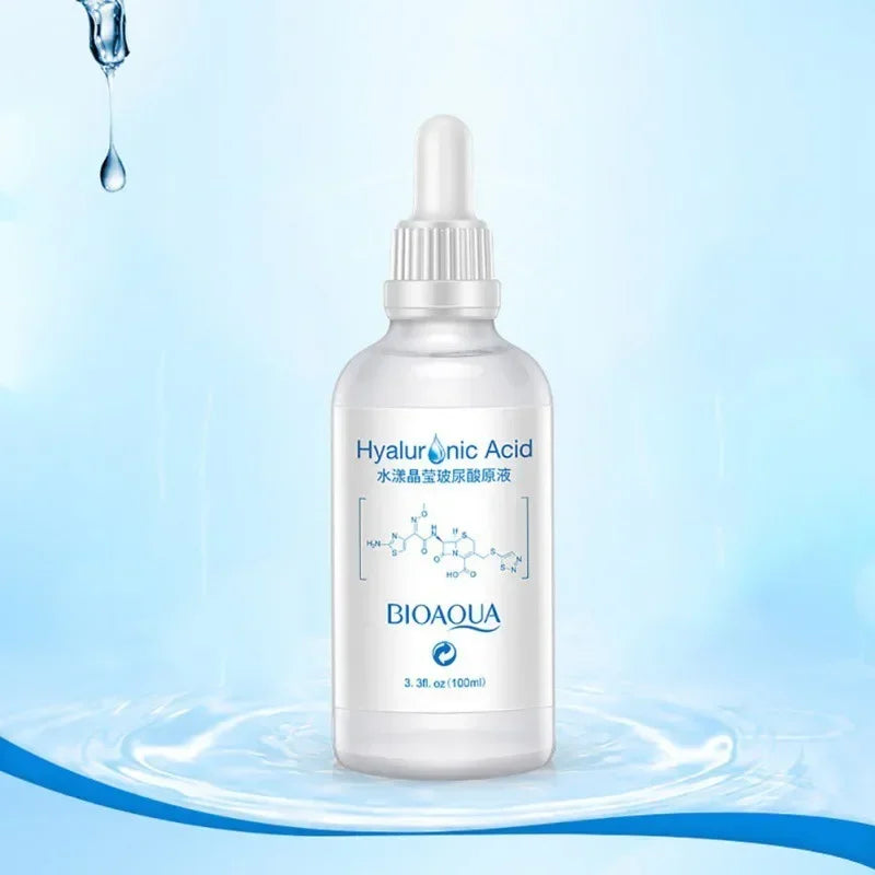 BIOAQUA Hyaluronic Acid Moisturizing Essence – Hydrating & Smoothing Face Serum for Soft, Balanced Skin (100ml)