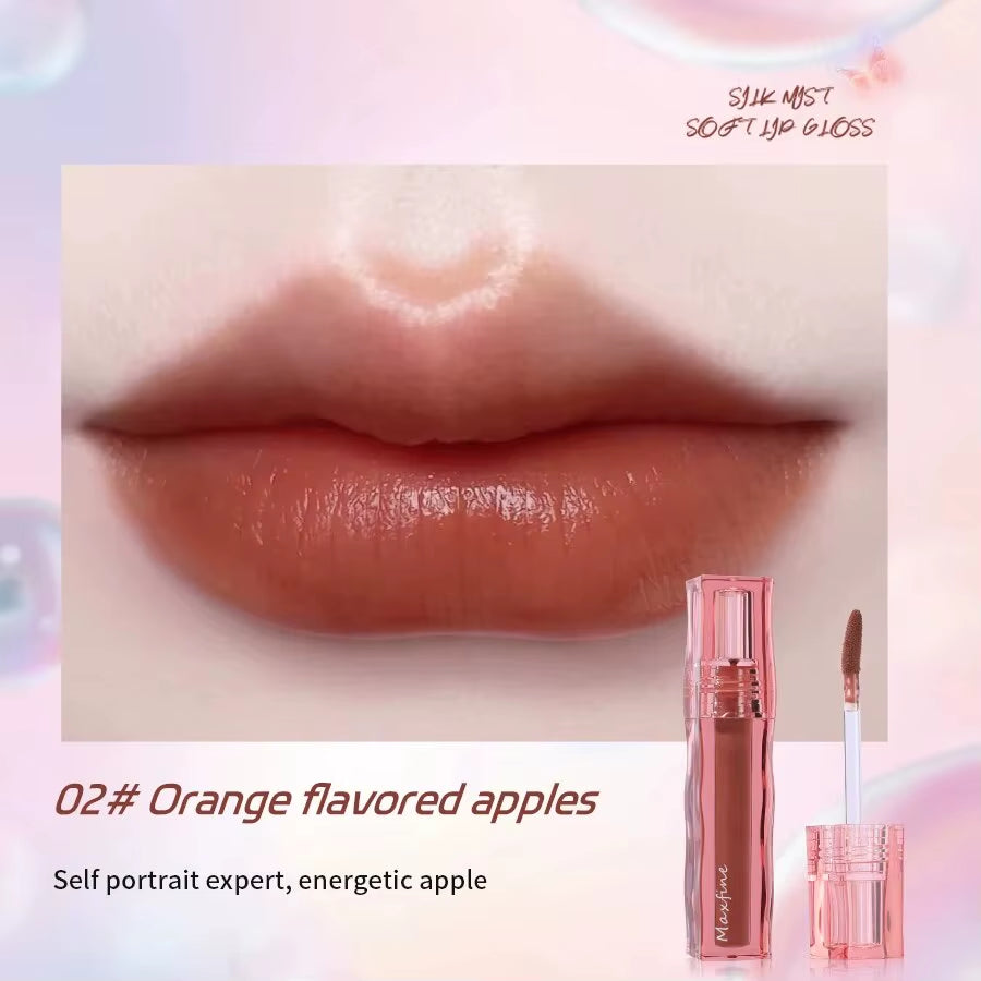 MAXFINE Lip Glaze — High-Pigment, Moisturizing, Waterproof, Non-Sticky