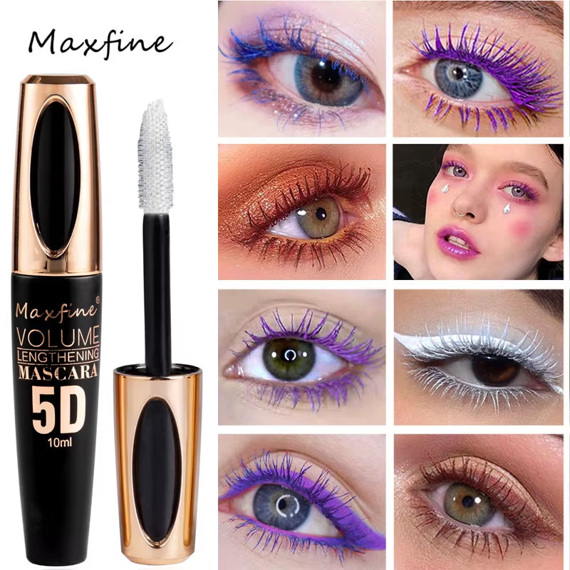 5D Silk Fiber Mascara – Waterproof, Long-Lasting, Volumizing & Lengthening Black Mascara
