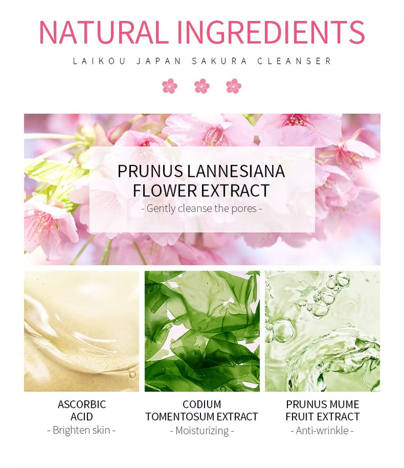 LAIKOU Sakura Brightening 6-Piece Skincare Set