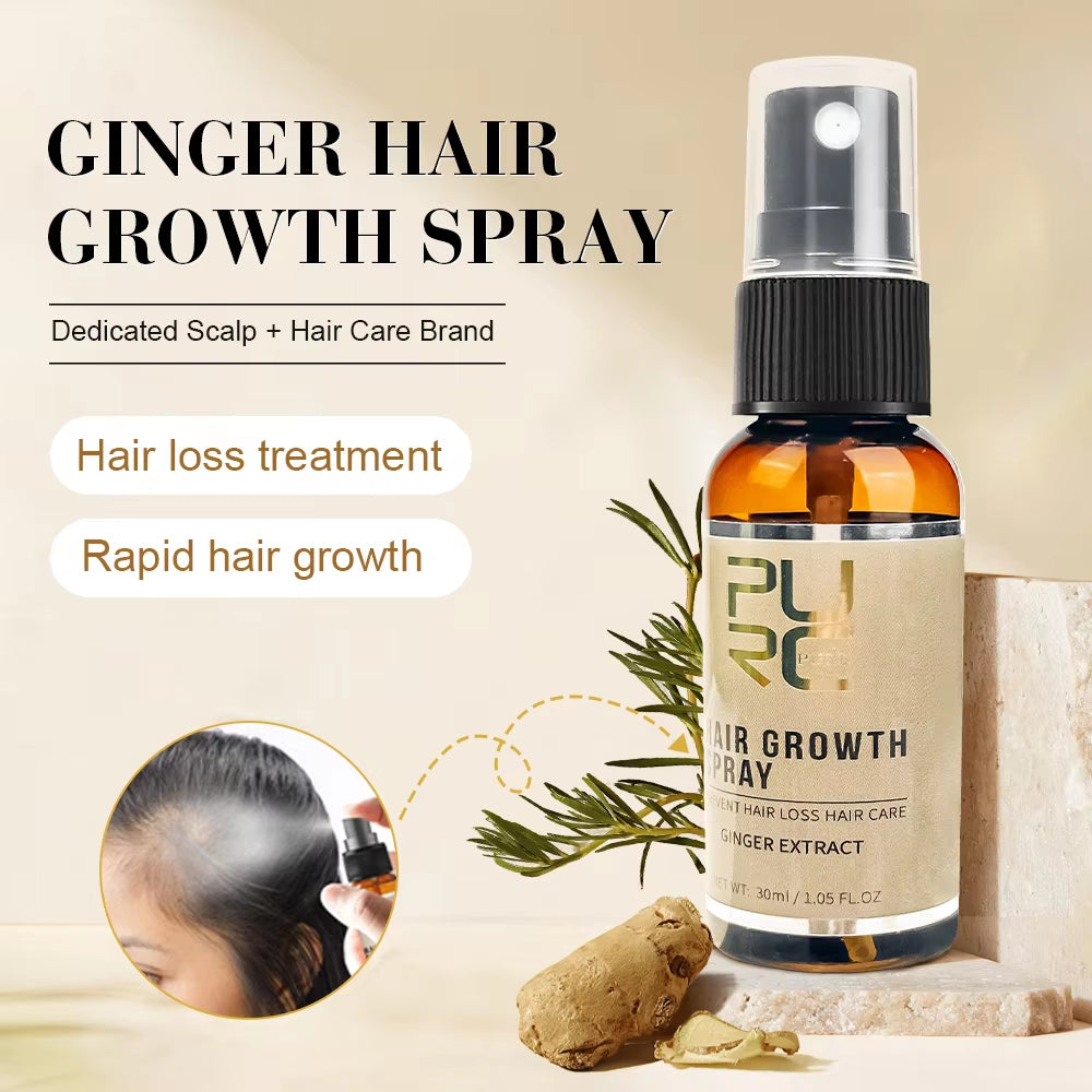 PURC Hair Growth Spray — Ginger & Ginseng Scalp Treatment 30ml