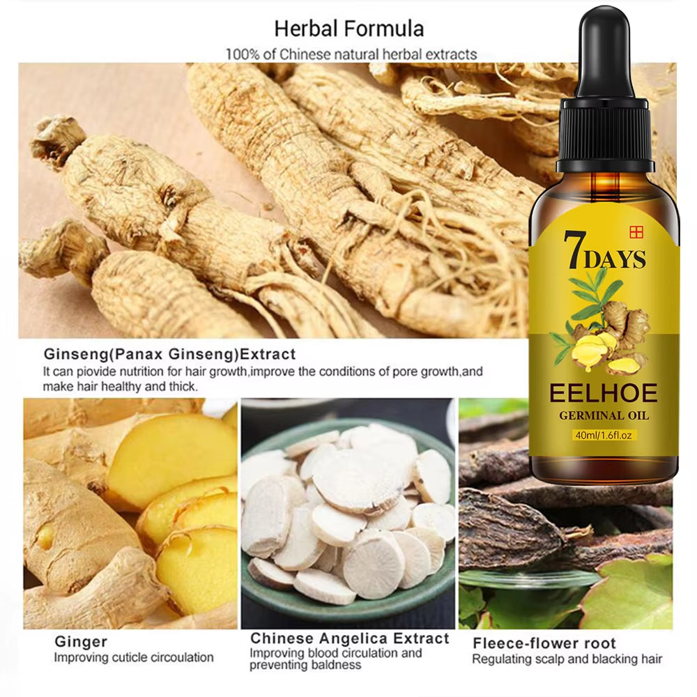 Natural Ginger Hair Serum Oil — Nourishing Scalp & Hair Care (10ml / 20ml / 40ml)