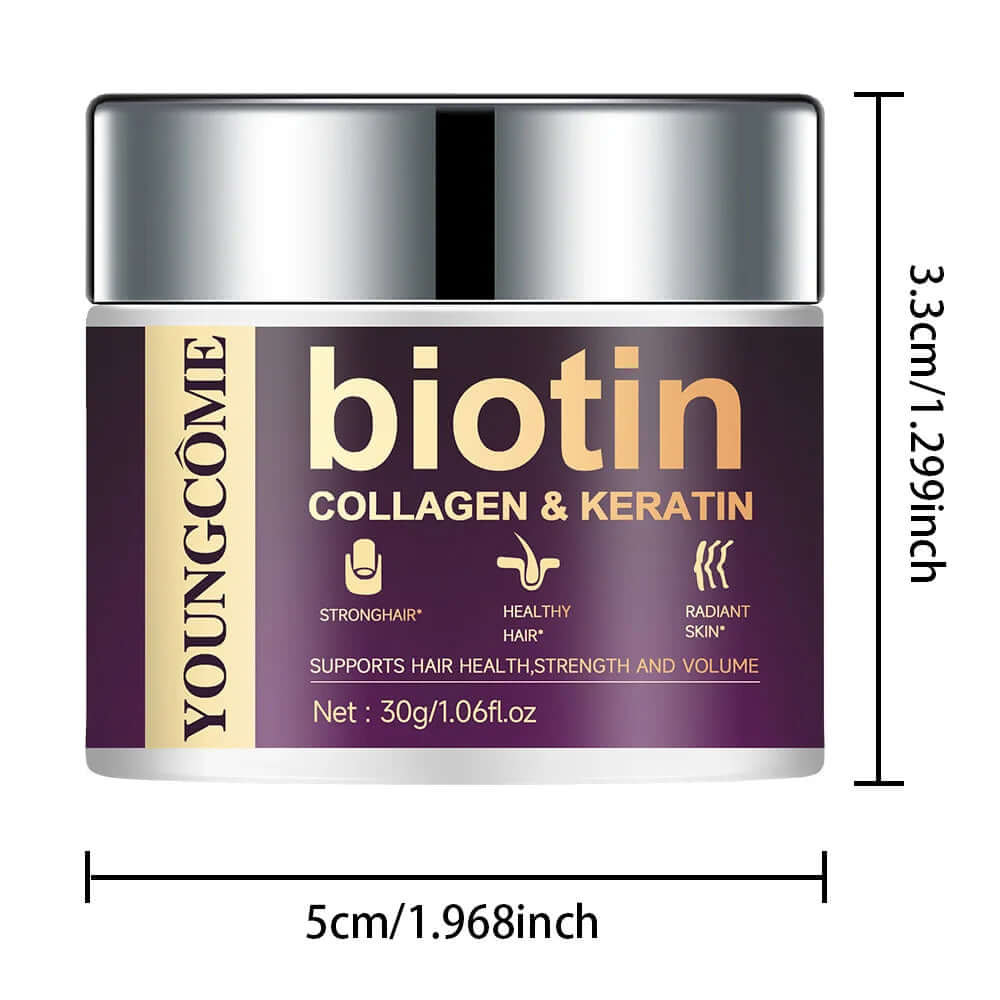 YOUNGCOME Biotin Moisturizing Hair Mask — With Collagen & Natural Keratin 30g