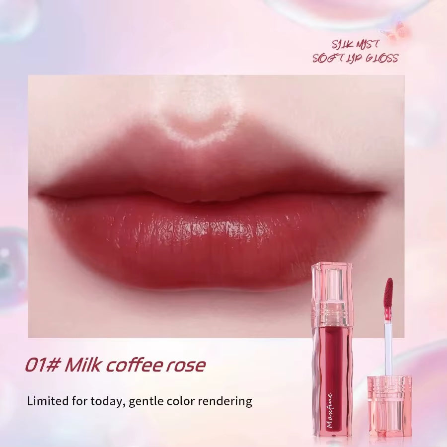 MAXFINE Lip Glaze — High-Pigment, Moisturizing, Waterproof, Non-Sticky