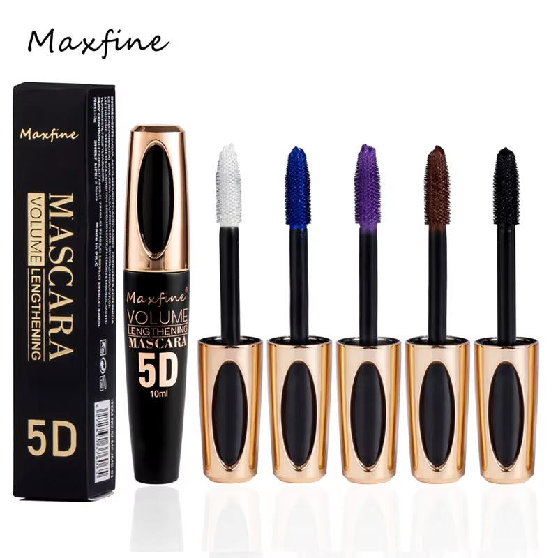 5D Silk Fiber Mascara – Waterproof, Long-Lasting, Volumizing & Lengthening Black Mascara