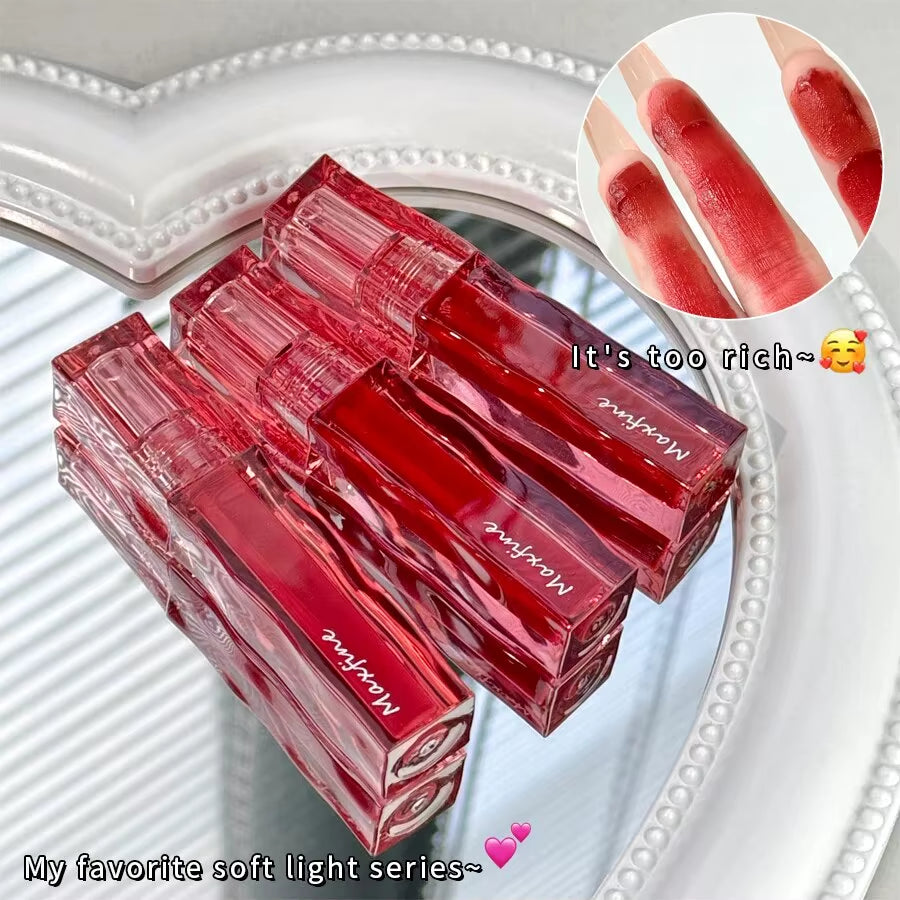 MAXFINE Lip Glaze — High-Pigment, Moisturizing, Waterproof, Non-Sticky