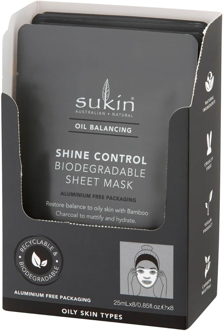 Oil Balancing Shine, Control Biodegradable Sheet Mask Sachet, 25 Ml