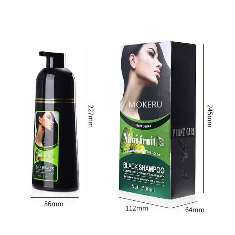 5 Minutes Black Hair Dye Shampoo Natural Organic Long Lasting Permanent Gray Hair Color Shampoo for Women Hair Cosmetics