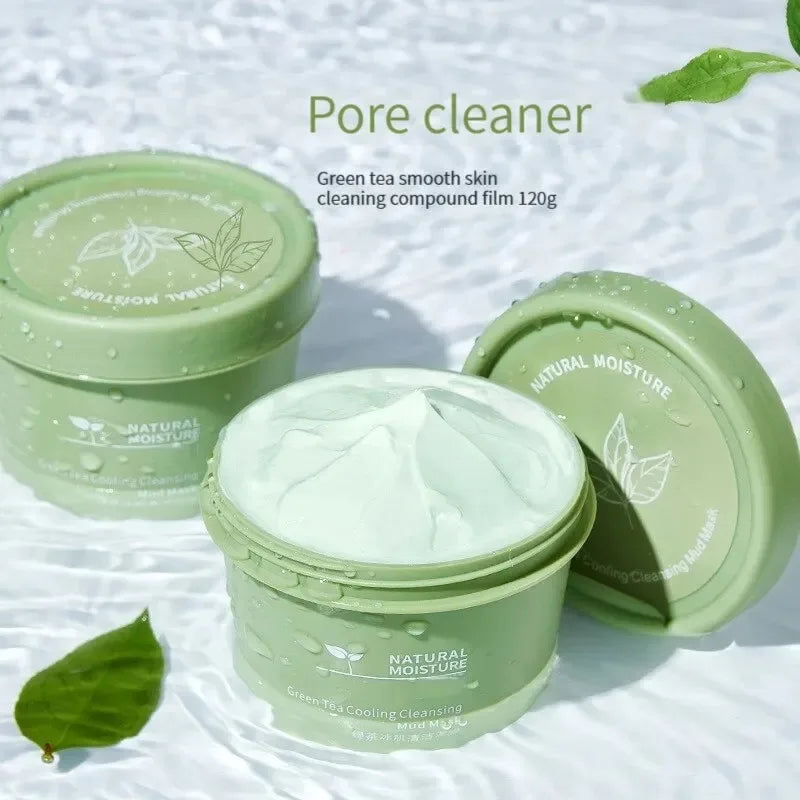 Green Tea Ice Mud Mask — Cleansing, Oil Control &amp; Hydrating 120g — cooling green tea mud mask for deep cleansing, oil control & hydration | Skin Care Masks & Peels | Beauty & Health,Face Care,Skin Care | Dolcie Care