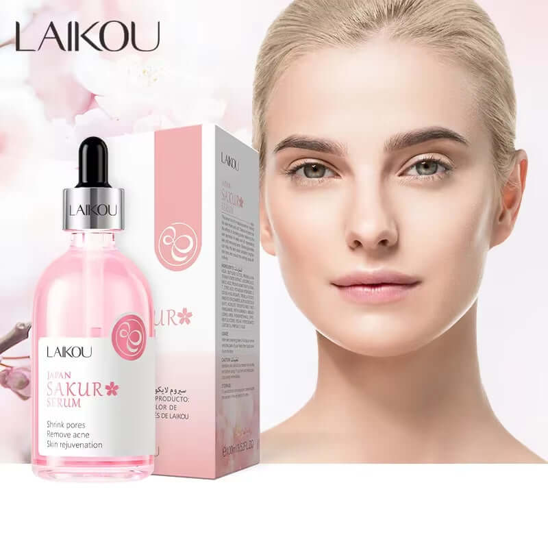 LAIKOU Hydrating Facial Serum — Sakura (Cherry Blossom) or Rose Essence 100ml — hydrating, brightening facial serum | Face Serums | Beauty & Health,Face Care,Skin Care | Dolcie Care