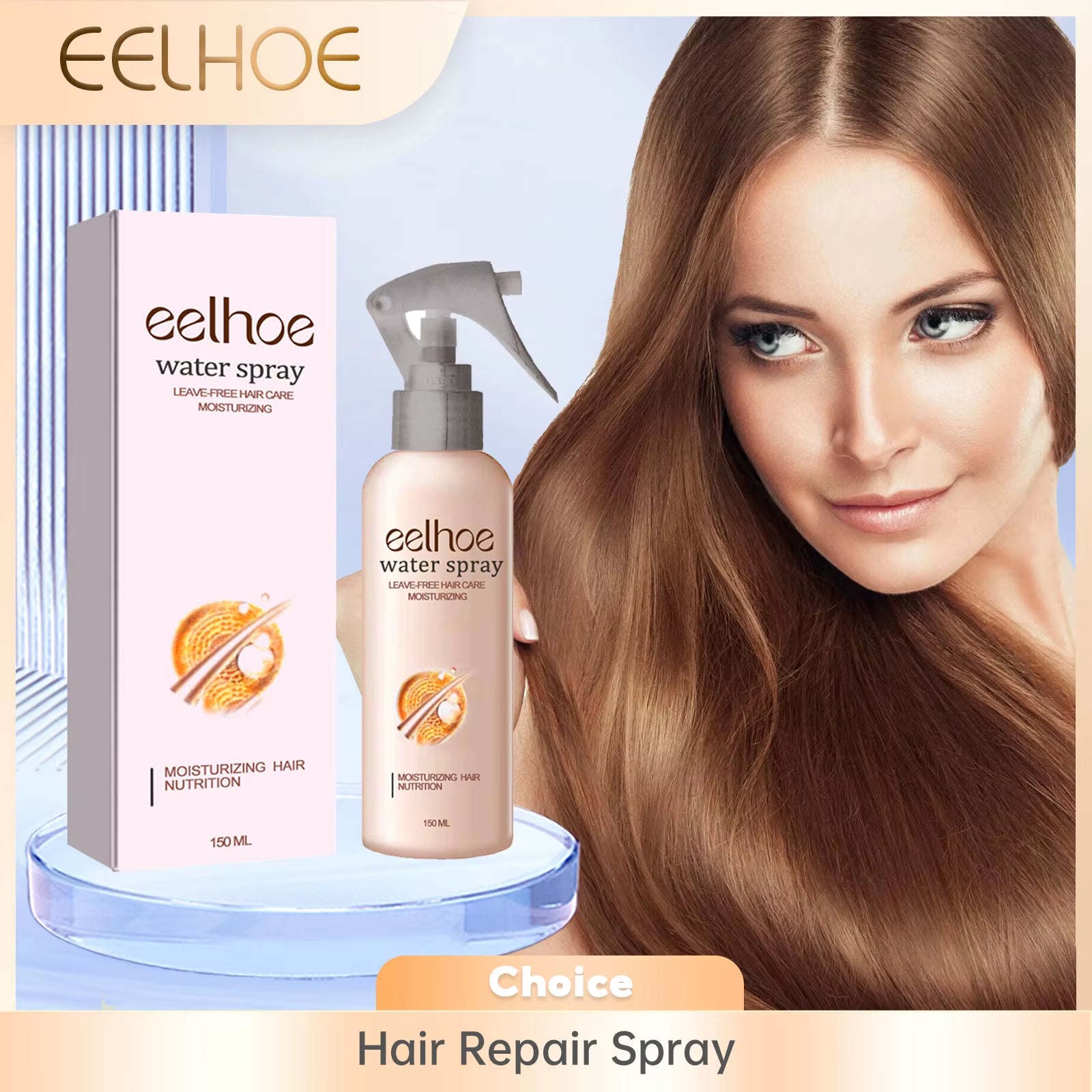 Hair Repair Spray Essential anti Frizz Spray Smoothing Hair Straighten Serum Scalp Treatment Nourishing Hair Spray 150Ml