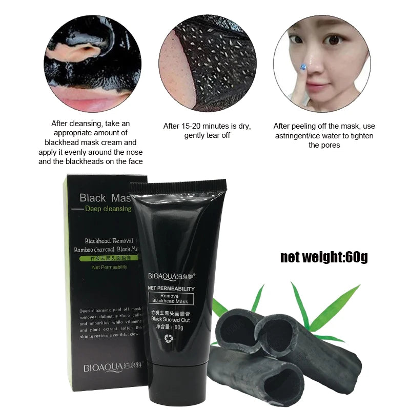 Facial Blackhead Removal Mask Cream Cleansing Black Spot Treatment Whitening Skin Care Cream Purifying Exfoliating Mask