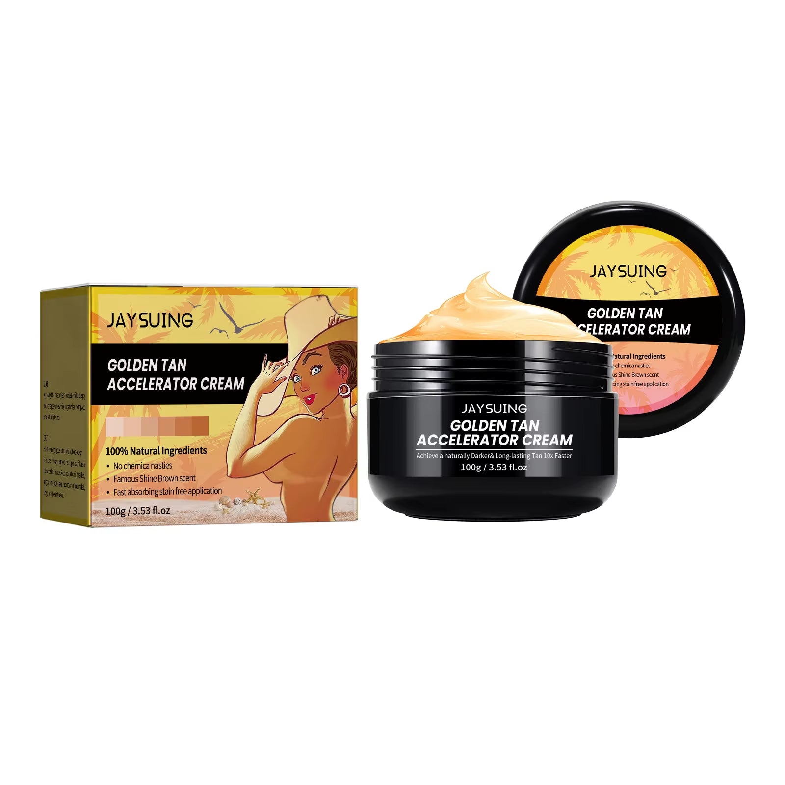 Summer Body Tanning Cream Long Lasting Bronzer Fake Tan Nourishing Sunbeds Sunless Booster Outdoor Beach Self-Tanning Lotion