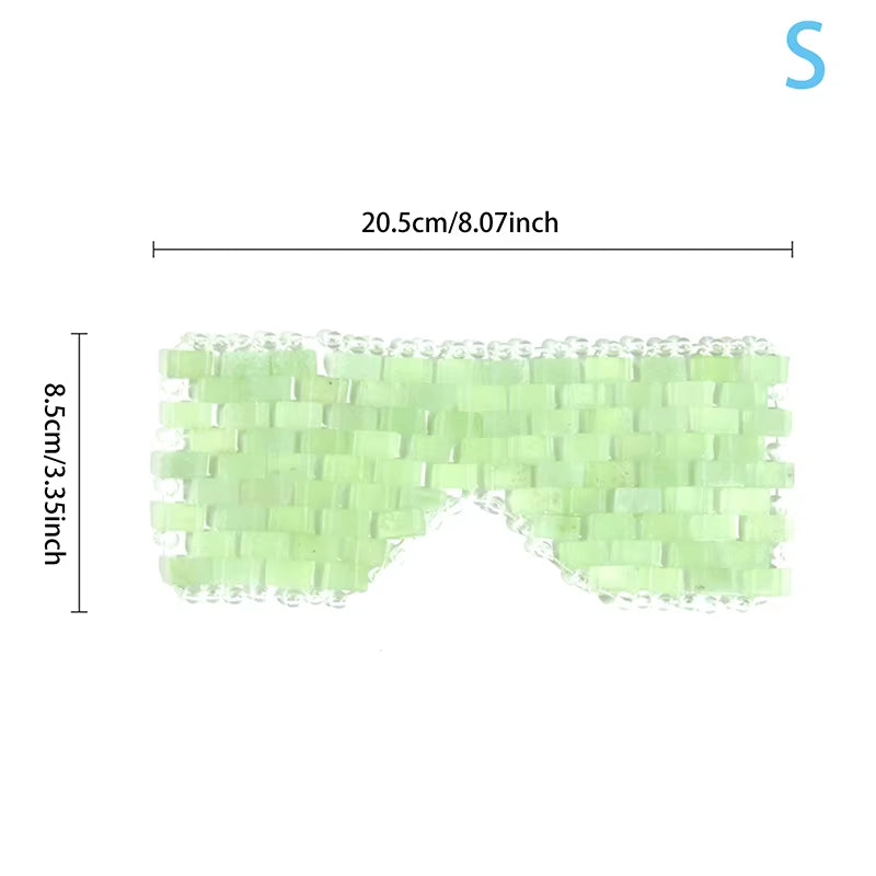 Natural Jade Eye Mask Massager Cooling Jade Eye Mask Eye for Eye Relax Sleep Massager Mask Tools Mask Care Stone Face Sleep