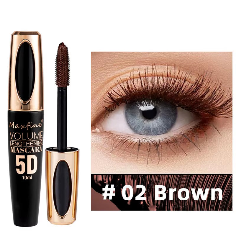 5D Silk Mascara with Big Eyes, Strong and Lasting Black Content and Length, Waterproof and Non-Caking, and Prolonged Mascara.