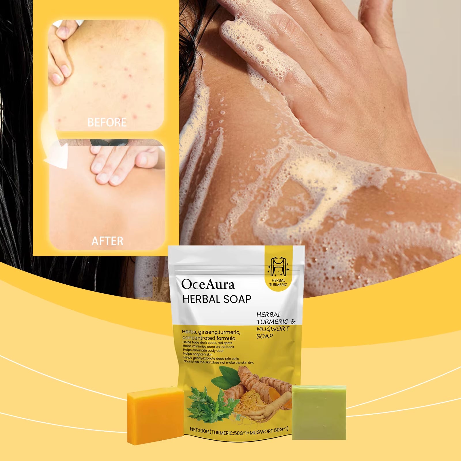 OceAura Herbal Soap — Gentle, Plant-Powered Cleanse for Soft, Balanced Skin | Bar Soap | Dolcie Care