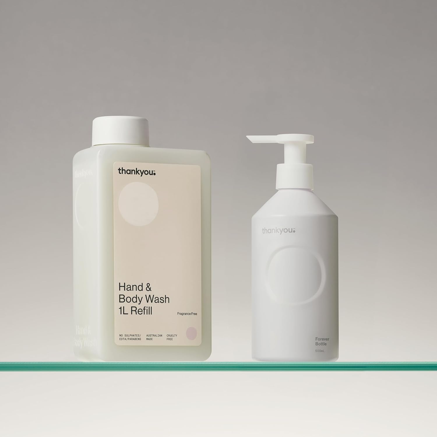 Forever Pump Bottle, 500 Ml Capacity, White Aluminium