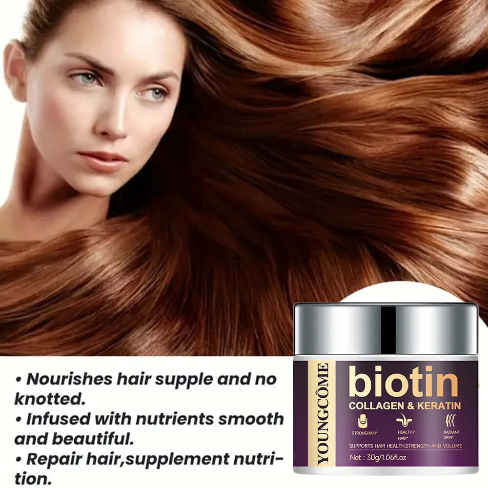 YOUNGCOME Biotin Moisturizing Hair Mask — With Collagen & Natural Keratin 30g — biotin hair mask with collagen & keratin for deep nourishment, damage repair & anti-frizz | Conditioners | Beauty & Health,Hair Care & Styling,Shampoo & Conditioner & Hair Car