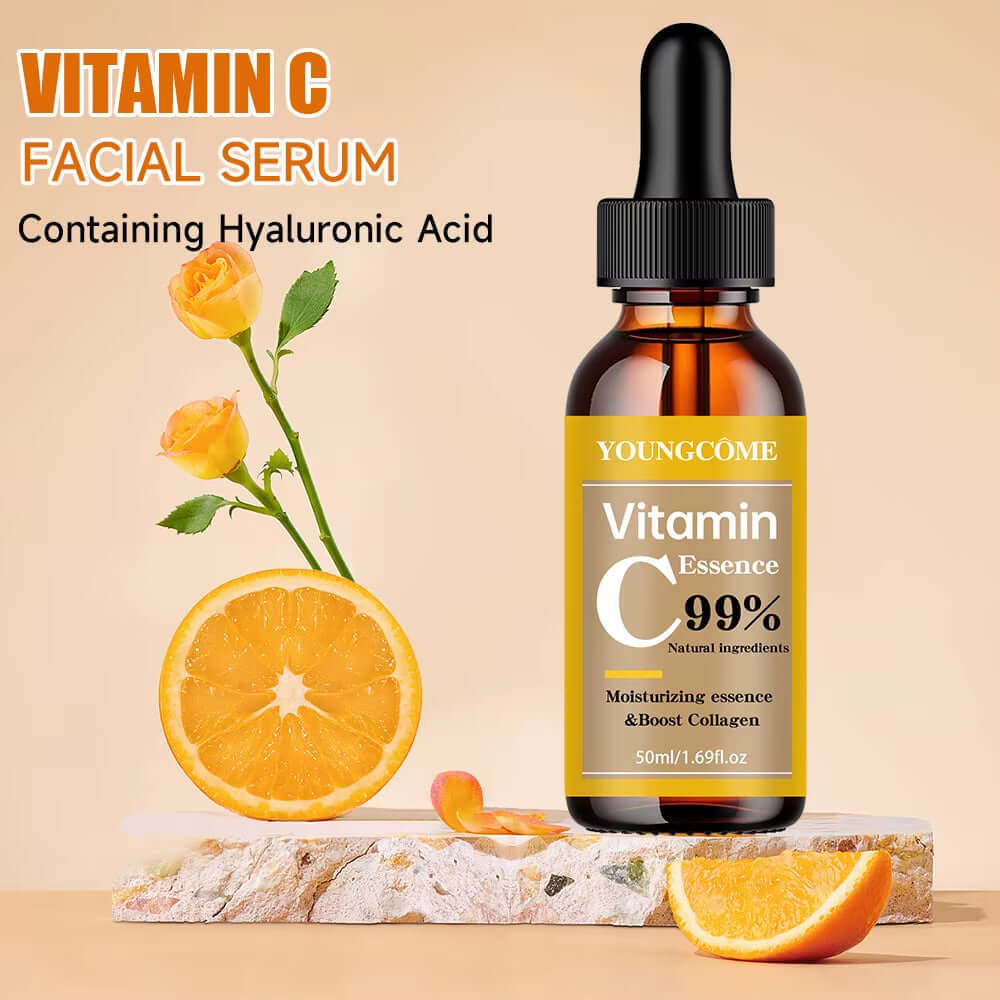 Vitamin C & Hyaluronic Acid Face Serum — Brightening, Hydrating & Smoothing (30 ml / 50 ml) — vitamin C & hyaluronic acid serum for brightening, hydrating & smoothing | Face Serums | Beauty & Health,Face Care,Skin Care | Dolcie Care