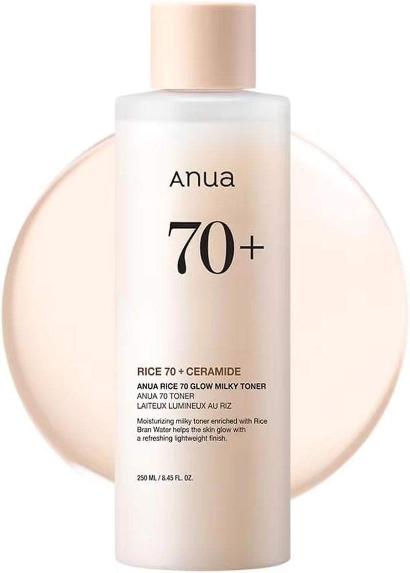 Anua Rice 70 Glowing Milky Toner — Brightening, Hydrating Milky Toner 250ml — rice-extract milky toner for brightening, hydrating & soothing | Toners | Beauty & Health,Face Care,Skin Care | Dolcie Care