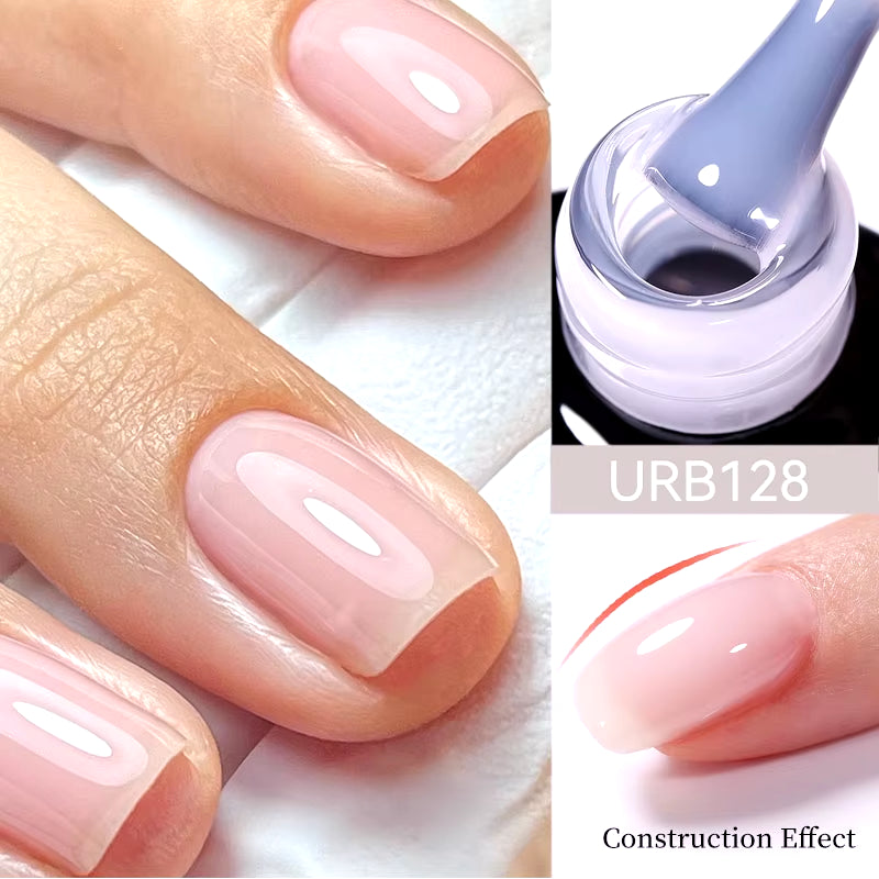 7Ml Nude Crystal Rubber Base Gel Natural Color Semi Permanent Soak off UV LED Gel Nail Art Varnish