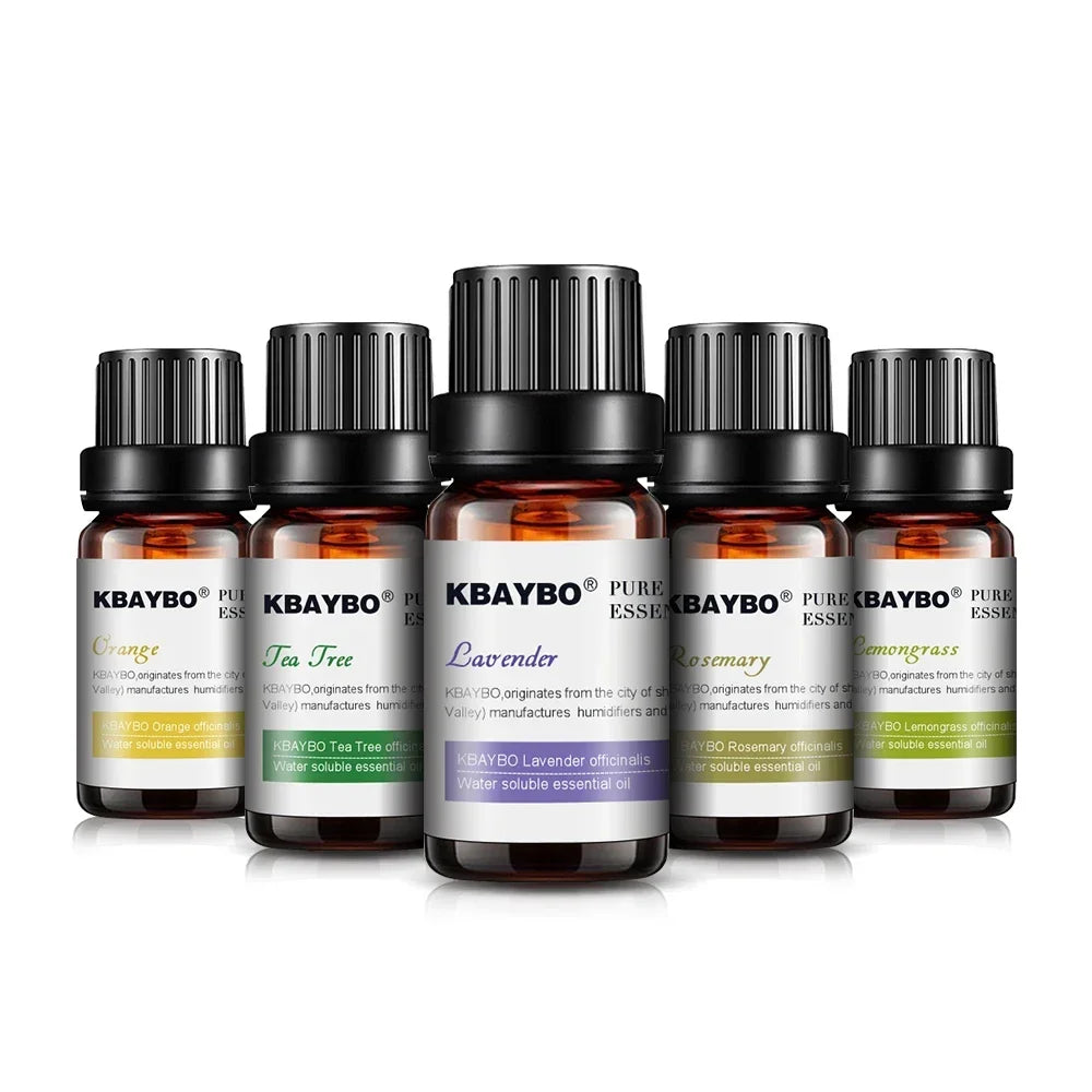 Essential Oils for Diffuser, Aromatherapy Oil Humidifier 6 Kinds Fragrance of Lavender, Tea Tree, Rosemary, Lemongrass, Orange