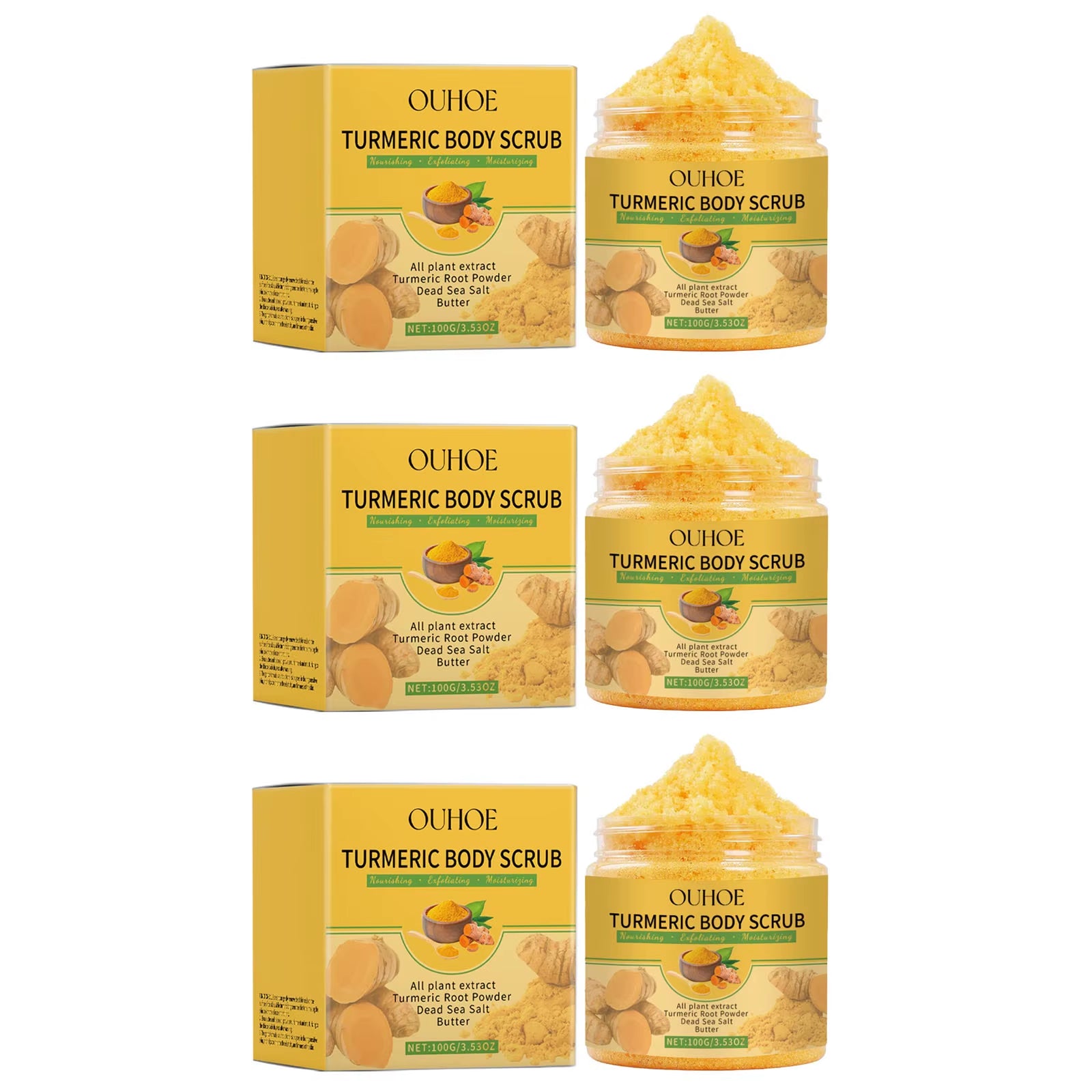 Turmeric Exfoliating Body Scrub — Smooth, Brighten-Looking Skin & Deep Moisture 100g | Bath & Body | Dolcie Care
