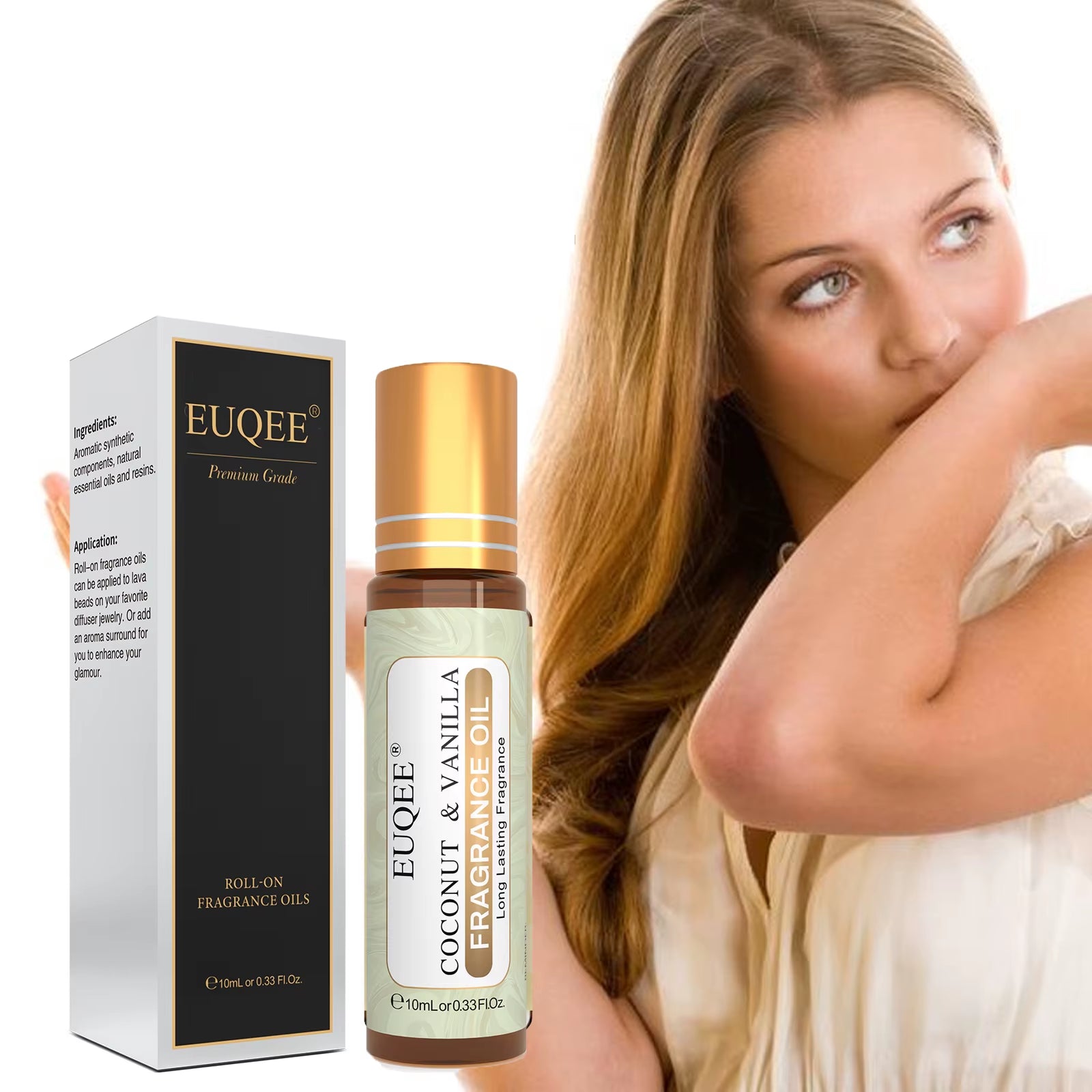 10Ml Women'S Roller Fragrance Oil-Coconut Vanilla Bubble Gum Bright Crystal Bombshell Midnight Rose Angel Aroma Oil