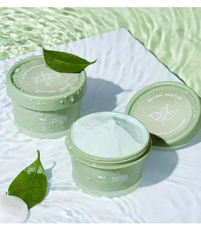 Green Tea Ice Mud Mask — Cleansing, Oil Control &amp; Hydrating 120g — cooling green tea mud mask for deep cleansing, oil control & hydration | Skin Care Masks & Peels | Beauty & Health,Face Care,Skin Care | Dolcie Care
