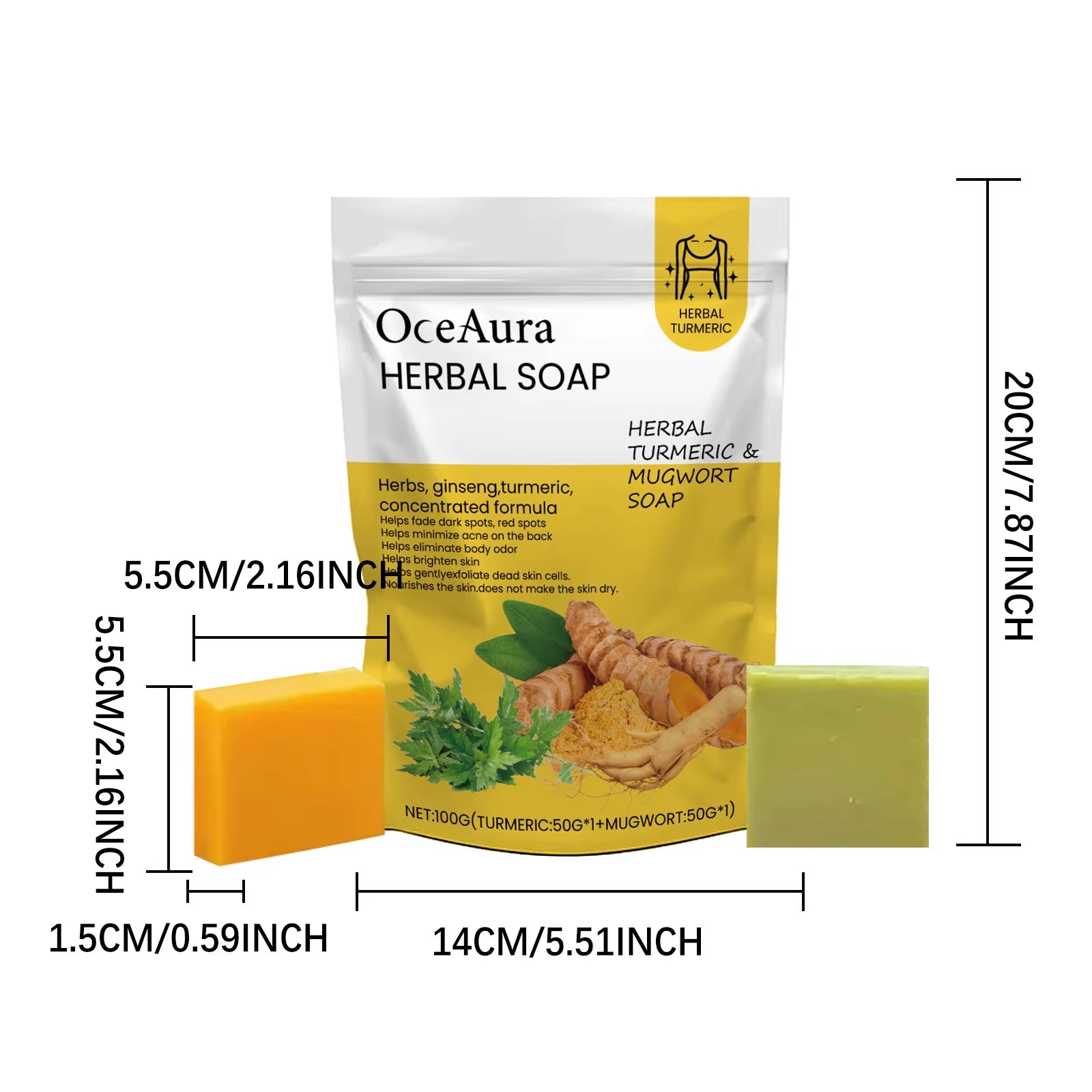 OceAura Herbal Soap — Gentle, Plant-Powered Cleanse for Soft, Balanced Skin | Bar Soap | Dolcie Care