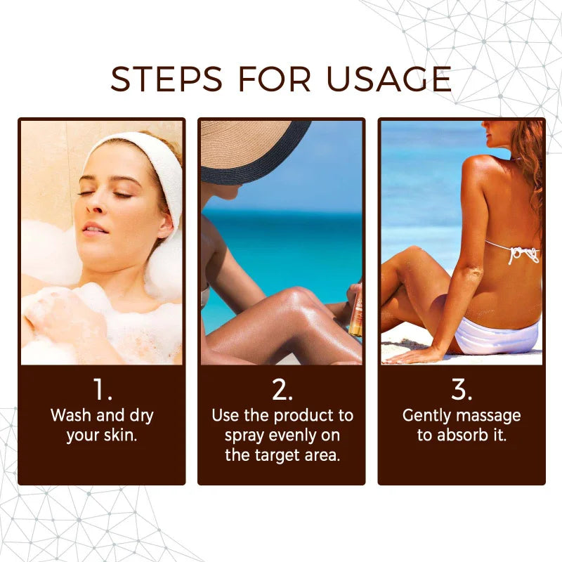 Self Spray Tan Natural Ning Oil Mousse Gradual Face Body Quick Dry Ning Moisturiser 30Ml