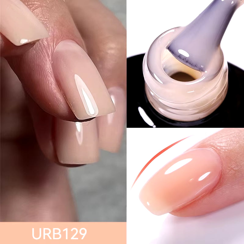 7Ml Nude Crystal Rubber Base Gel Natural Color Semi Permanent Soak off UV LED Gel Nail Art Varnish