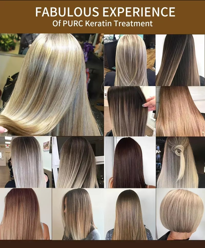 Brazilian Keratin Hair Treatment Straightening Smoothing for Deep Curly Hair Treatment Professional Hair Care Products PURE