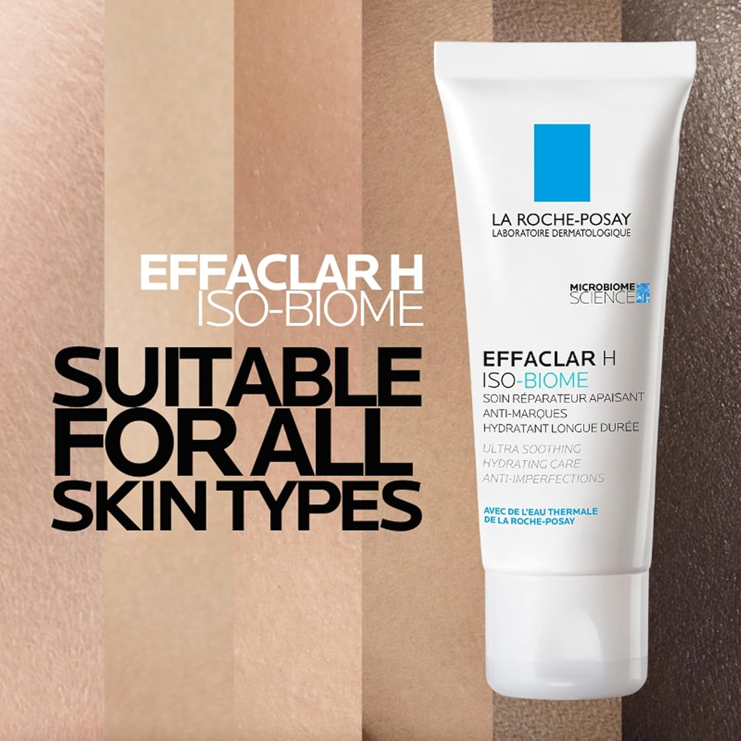 La Roche-Posay Face Moisturiser Effaclar H Iso-Biome 40Ml for Acne-Prone Skin, Rebalances Microbiome