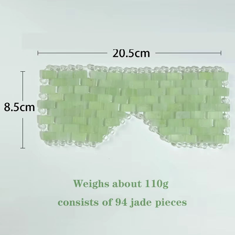 Natural Jade Eye Face Mask Massager Cooling Sleep Eye Facial Mask Relax Sleep Massager Cold Therapy Mask SPA Beauty Tool