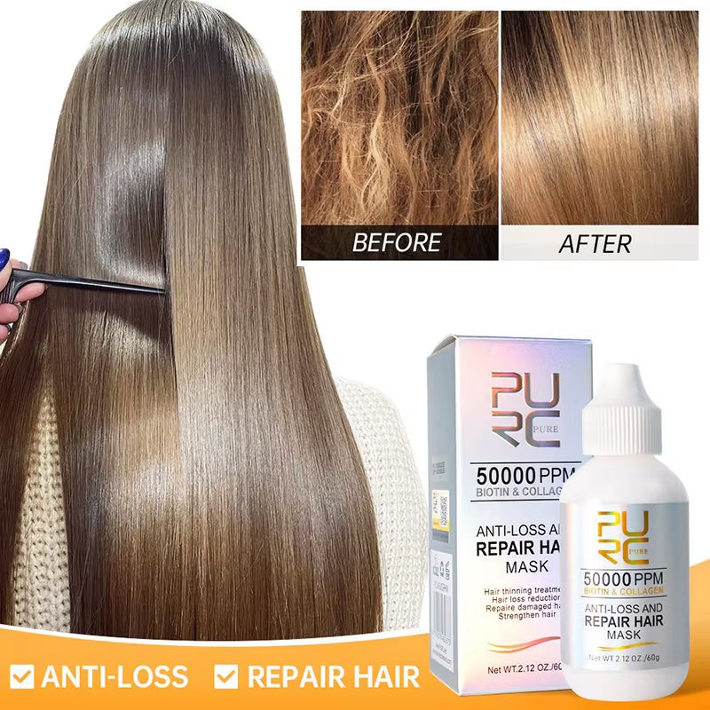 Collagen Hair Mask Biotin Hair Loss Treatment Straightening Cream Smoothing Keratin Hair Treatment Magic Hair Care Products