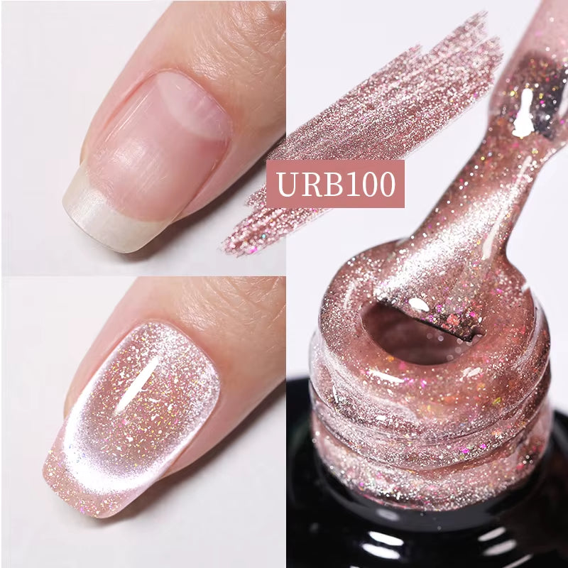 7Ml Nude Crystal Rubber Base Gel Natural Color Semi Permanent Soak off UV LED Gel Nail Art Varnish