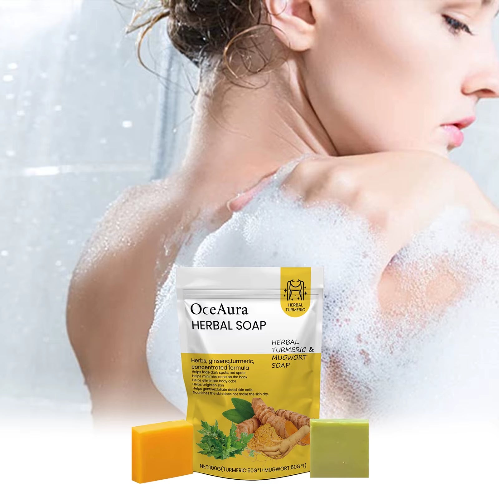 OceAura Herbal Soap — Gentle, Plant-Powered Cleanse for Soft, Balanced Skin | Bar Soap | Dolcie Care