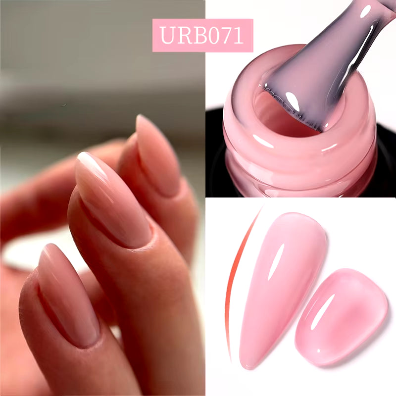 7Ml Nude Crystal Rubber Base Gel Natural Color Semi Permanent Soak off UV LED Gel Nail Art Varnish