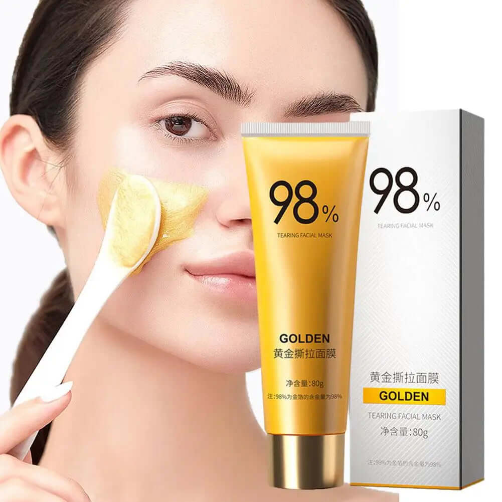 Gentle Gold Peel-Off Face Mask — Purify Pores & Remove Impurities 80g — gold peel-off face mask for pore cleansing, oil control & blackhead removal | Skin Care Masks & Peels | Beauty & Health,Face Care,Skin Care | Dolcie Care