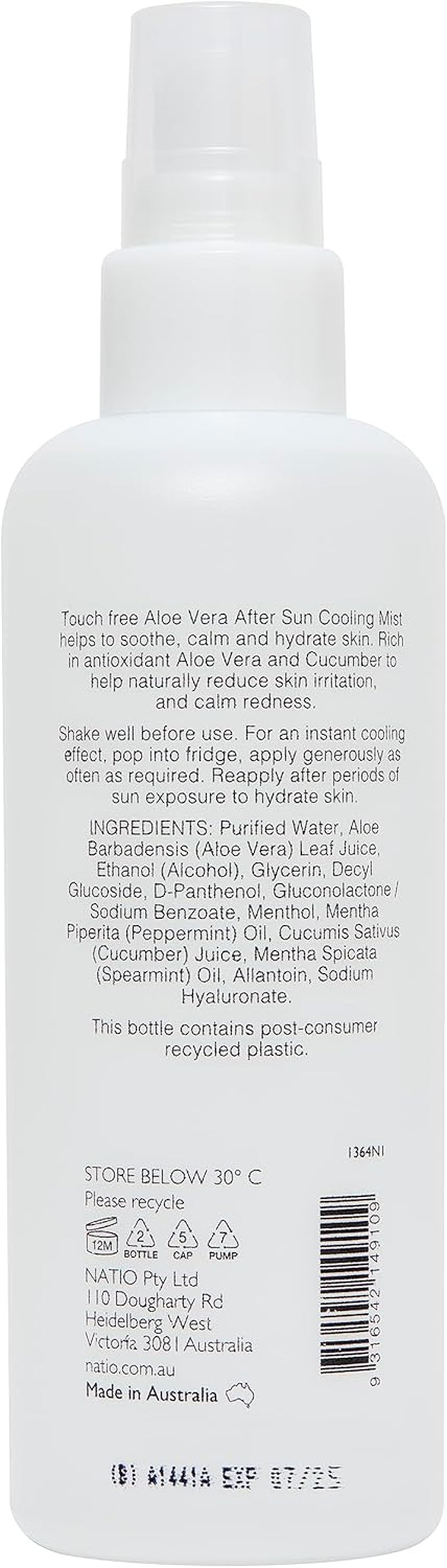 Australia Aloe Vera after Sun Cooling Mist