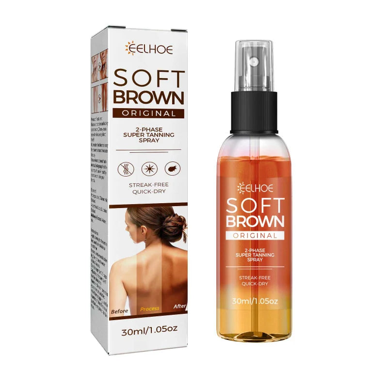 Self Spray Tan Natural Ning Oil Mousse Gradual Face Body Quick Dry Ning Moisturiser 30Ml