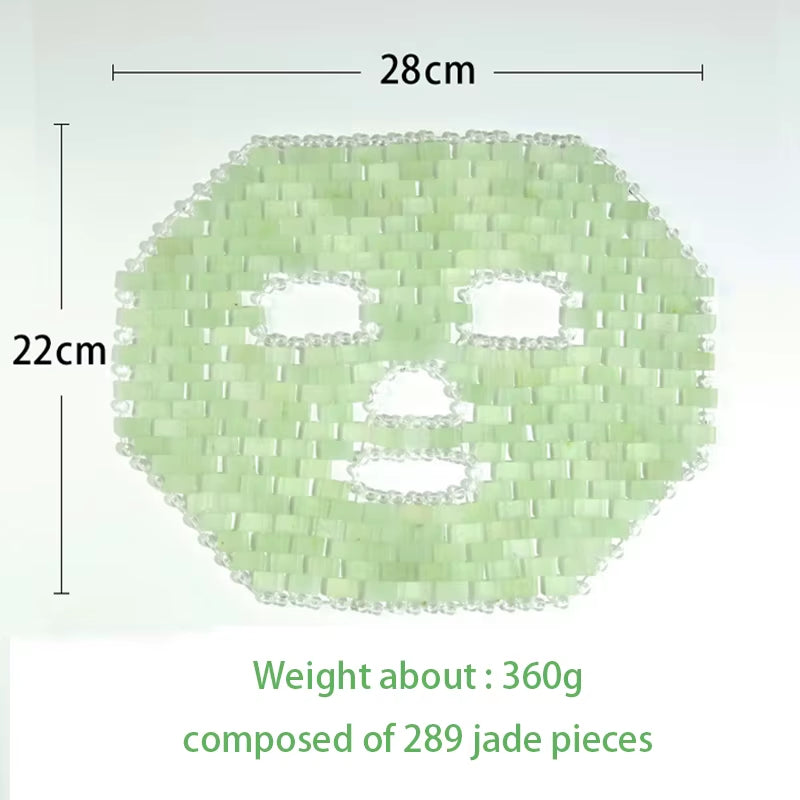 Natural Jade Eye Face Mask Massager Cooling Sleep Eye Facial Mask Relax Sleep Massager Cold Therapy Mask SPA Beauty Tool